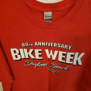 80th Anniversary Bike Week Daytona Beach 2021, short sleeve T-shirt Size 2XL